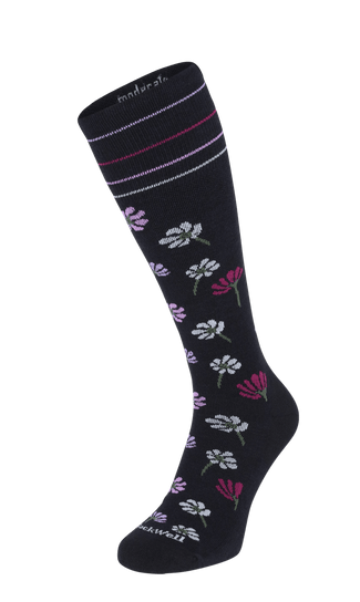 Field Flower Damen Kompressionsstrümpfe 15-20 mmHg Black