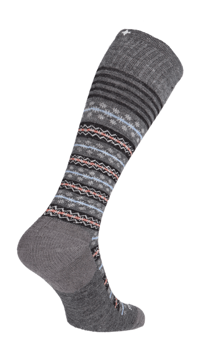 Mini Fairisle Damen Kompressionsstrümpfe 15-20 mmHg Charcoal