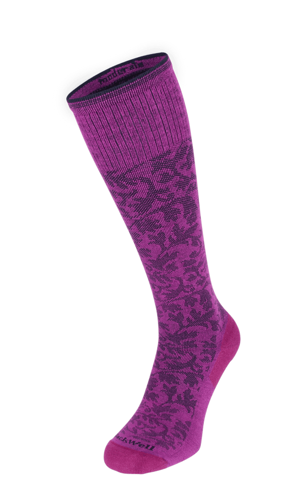 Damask Damen Kompressionsstrümpfe 15-20 mmHg Violet