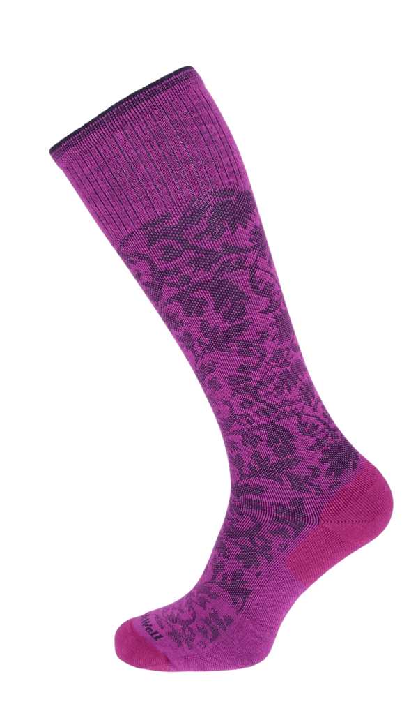 Damask Damen Kompressionsstrümpfe 15-20 mmHg Violet