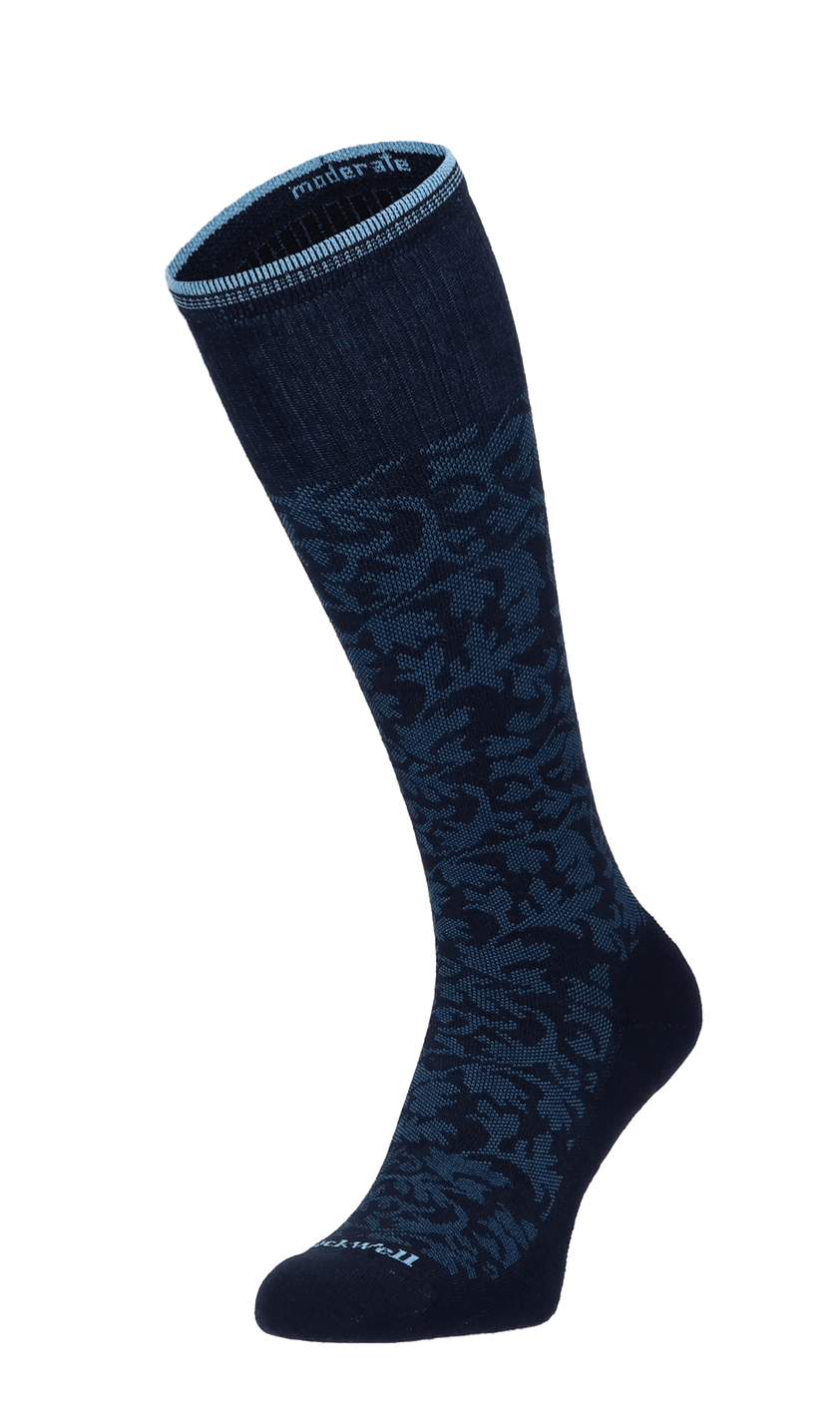 Damask Damen Kompressionsstrümpfe 15-20 mmHg Navy