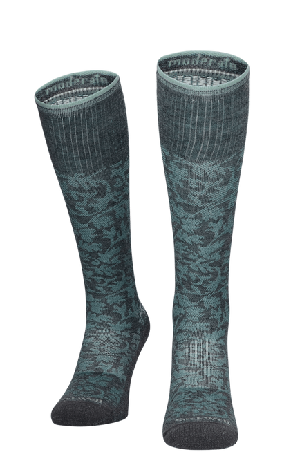 Damask Damen Kompressionsstrümpfe 15-20 mmHg Charcoal