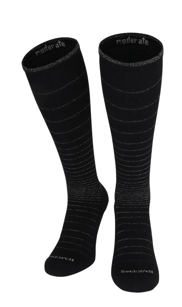 Circulator Damen Kompressionsstrümpfe 15-20 mmHg Black Sparkle