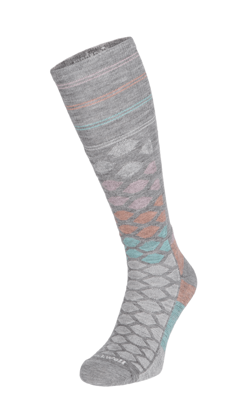The Edge Medium Damen Skisocken 15-20 mmHg Grey