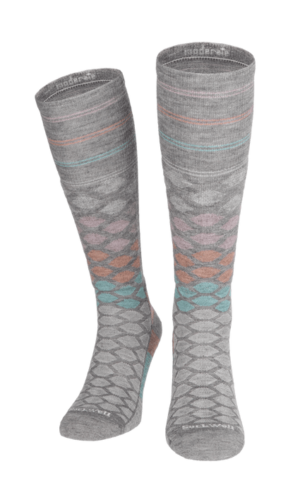 The Edge Medium Damen Skisocken 15-20 mmHg Grey