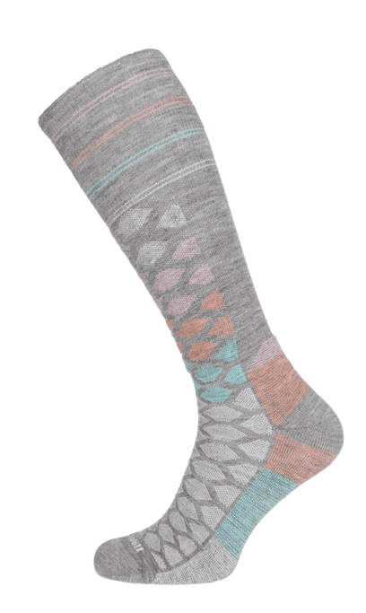 The Edge Medium Damen Skisocken 15-20 mmHg Grey