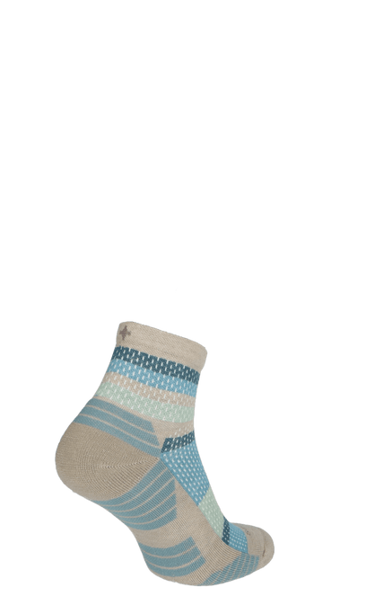 Journey Quarter Damen Wandersocken 15-20 mmHg Putty