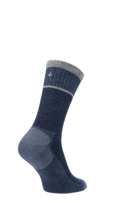 Plantar Cush Crew Herren Socken 20-30 mmHg Denim