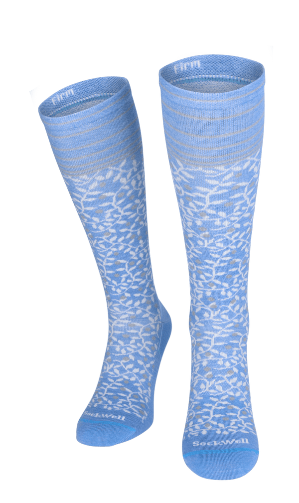 New Leaf Damen Kompressionsstrümpfe 20-30 mmHg Cornflower