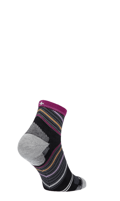 Pacer Quarter Damen Sportsocken 20-30 mmHg Black