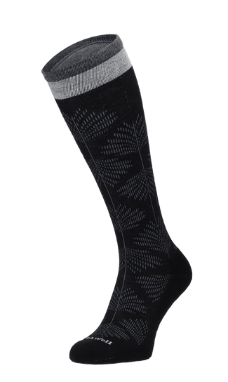 Full Floral Damen Kompressionsstrümpfe 15-20 mmHg Black