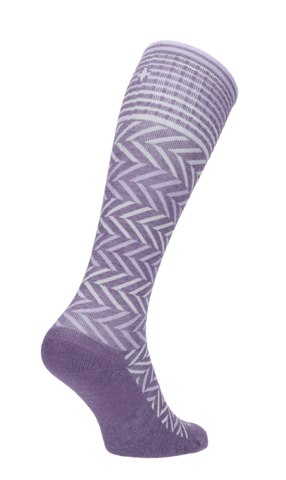 Chevron Damen Kompressionsstrümpfe 15-20 mmHg Plum