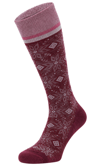 Winterland Damen Kompressionsstrümpfe 15-20 mmHg Cranberry Sparkle