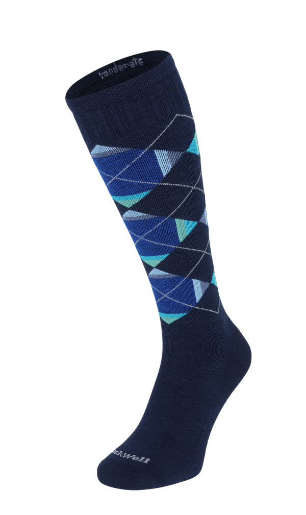 Prism Argyle Herren Kompressionsstrümpfe 15-20 mmHg Navy