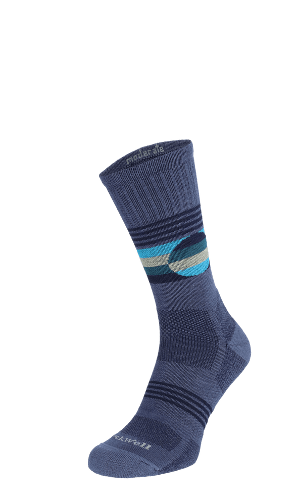 North Rim Crew Herren Wandersocken 15-20 mmHg Denim