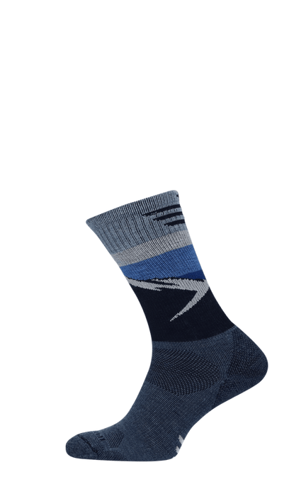 Modern Mountain Crew Herren Wandersocken 15-20 mmHg Denim