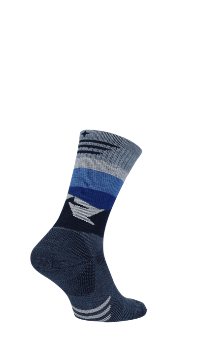 Modern Mountain Crew Herren Wandersocken 15-20 mmHg Denim