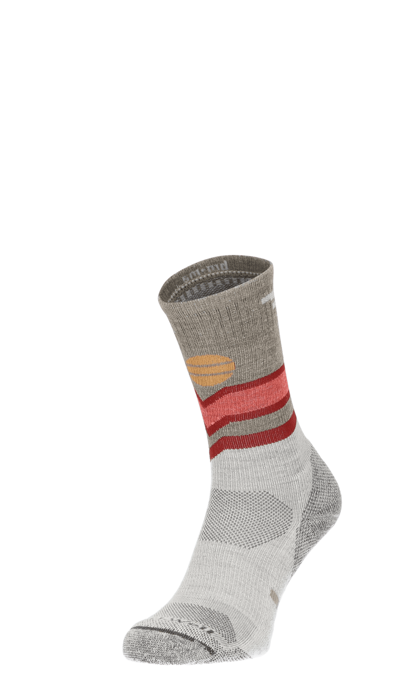 Mountain Beat Crew Damen Wandersocken 15-20 mmHg Natural