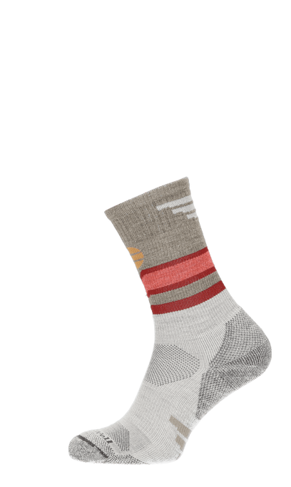 Mountain Beat Crew Damen Wandersocken 15-20 mmHg Natural