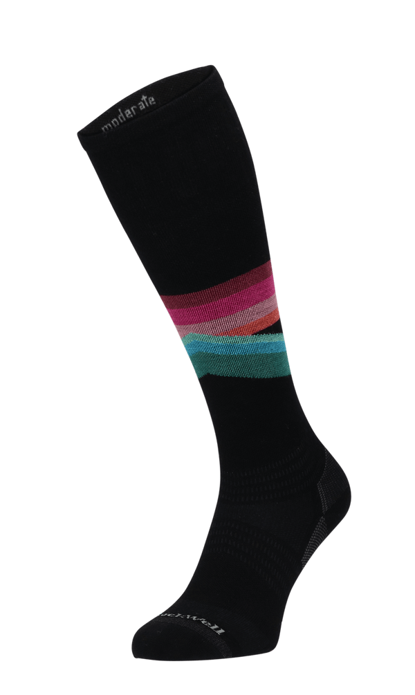 Rainbow Racer UL Damen Skisocken 15-20 mmHg Black