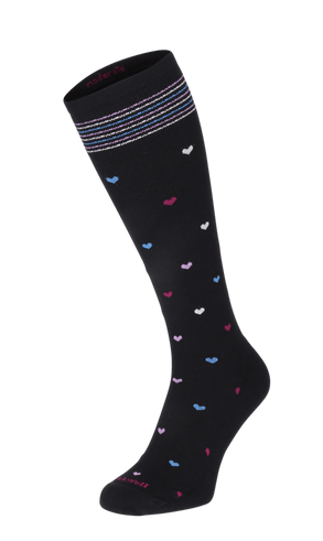 Full Heart Damen Kompressionsstrümpfe 15-20 mmHg Black