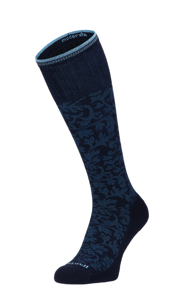 Damask Damen Kompressionsstrümpfe Klasse 1 Navy