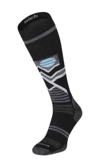 Snow Peak Herren Skisocken 15-20 mmHg Black