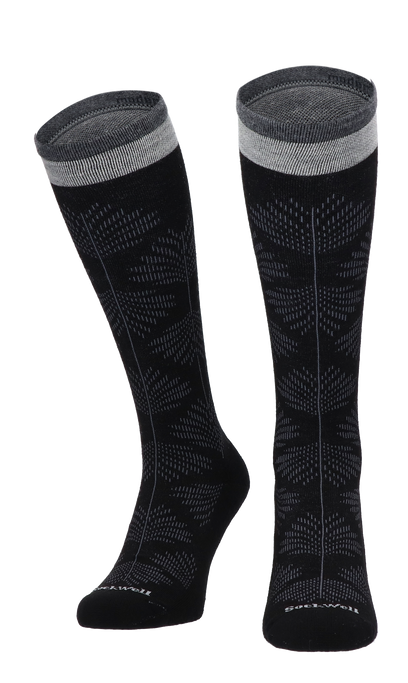 Full Floral Damen Kompressionsstrümpfe Klasse 1 Black
