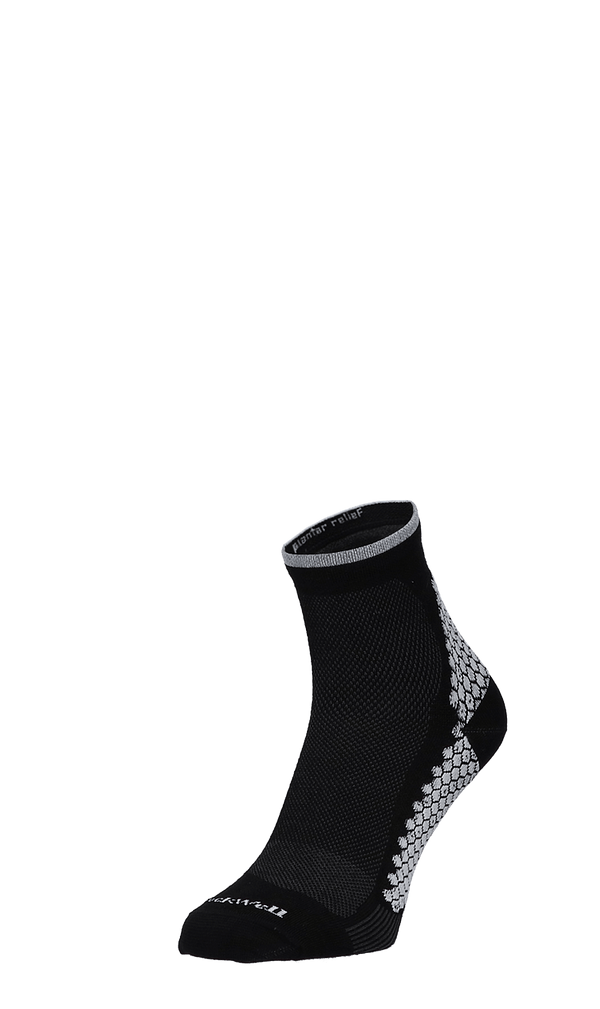Plantar Sport Quarter Damen Hallux Valgus Socken Black