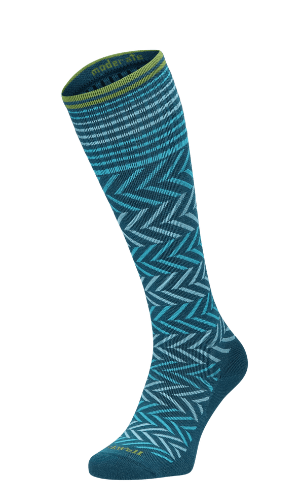 Chevron Damen Kompressionsstrümpfe Klasse 1 Teal