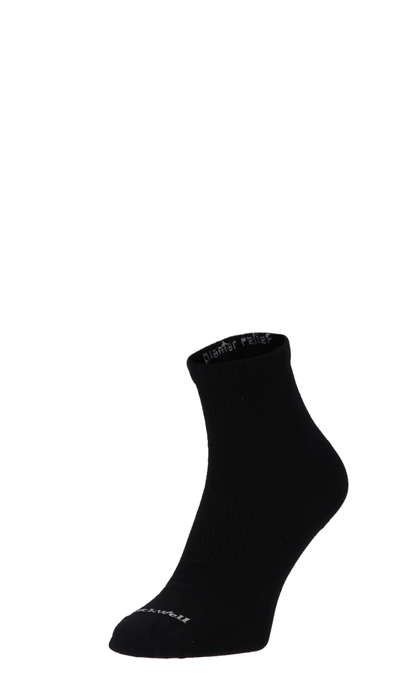 Plantar Relief Quarter Herren Fersensporn Socken 20-30 mmHg Black Solid